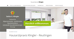 Desktop Screenshot of praxisklingler.de